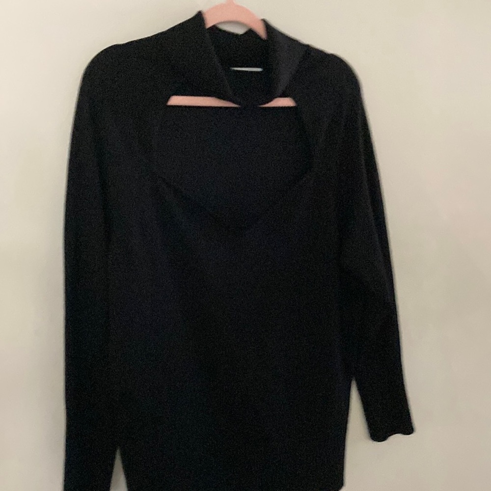 NWT Black Open Front Turtleneck by Pennington